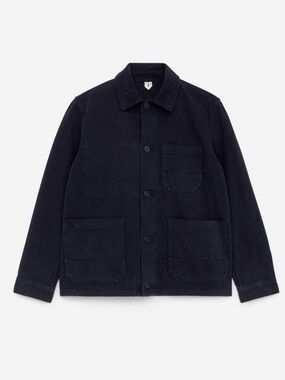 ARKET Mens navy twill overshirt